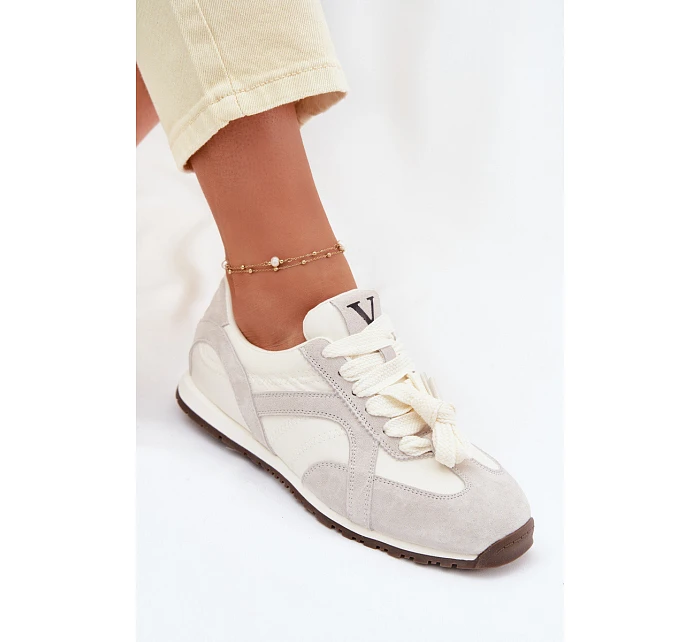 Semišové Dámské Tenisky model 22073044 Šedé - VINCEZA