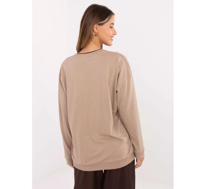 Bluza RV BL model 21480347 ciemny bezowy - FPrice Bluza RV BL model 21480347 ciemny bezowy - FPrice