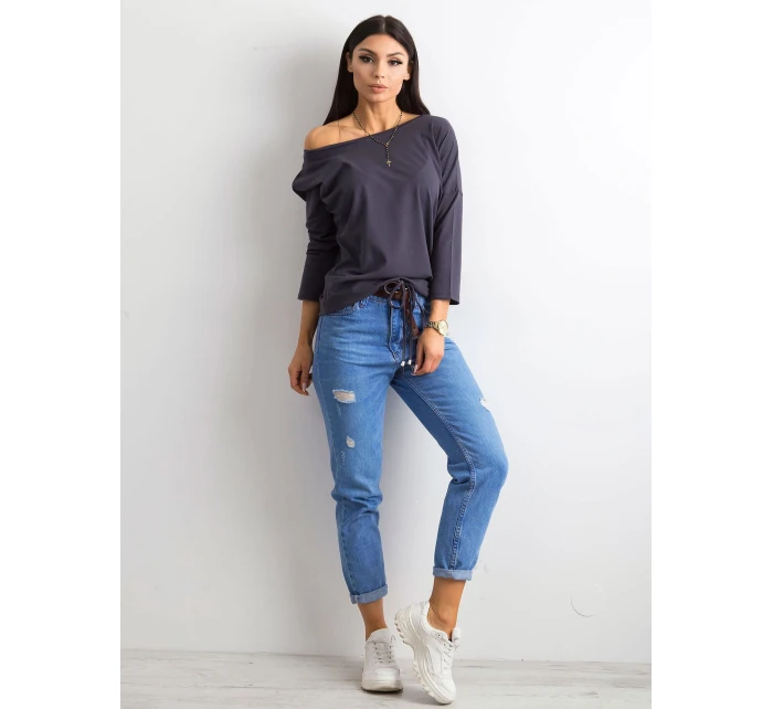 Bluzka RV BZ model 21717593 grafitowy - FPrice Bluzka RV BZ model 21717593 grafitowy - FPrice