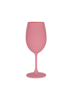 Růžová sklenice na víno 350 ml