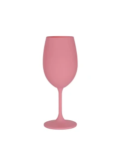 Růžová sklenice na víno 350 ml