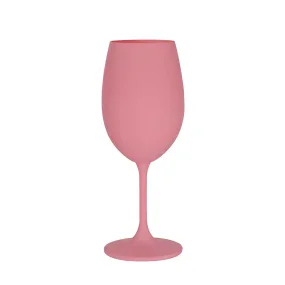 Růžová sklenice na víno 350 ml