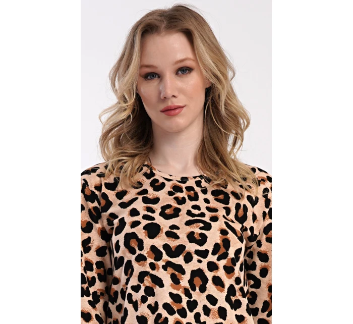 Dámske domáce šaty s trojštvrťovými rukávmi Leona Dámske domáce šaty s trojštvrťovými rukávmi Leona