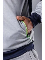 Tmvo modro-limetková pánska športová bunda z rôznych spojených materiálov (8M901-215)