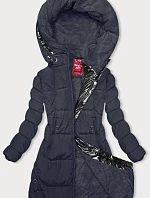 Námornícka modrá zimná bunda s kapucňou (2M-231)