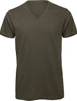 B&C Inspire V T /men_° Pánske tričko s výstrihom do V 01.TM44 khaki