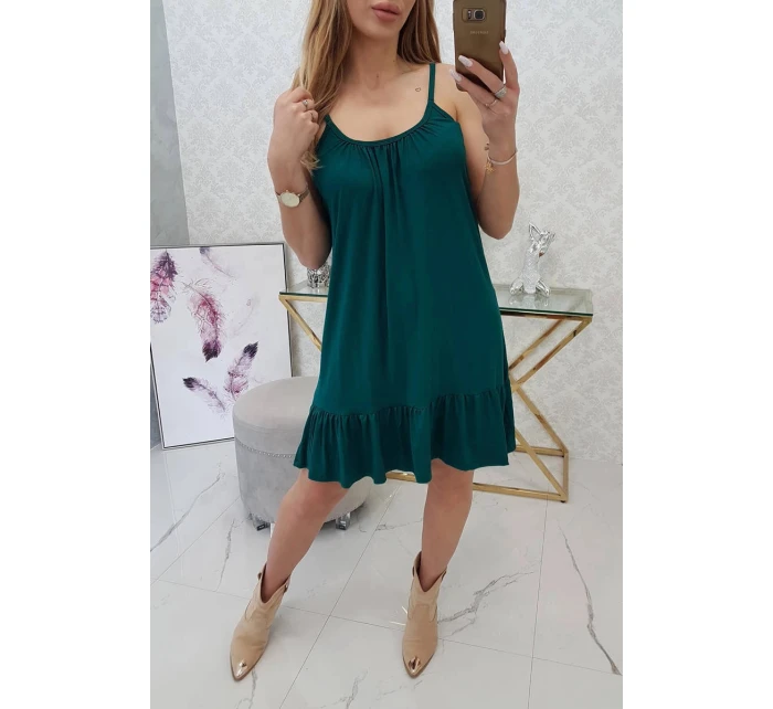 Šaty s model 21753090 páskem zelené - K-Fashion