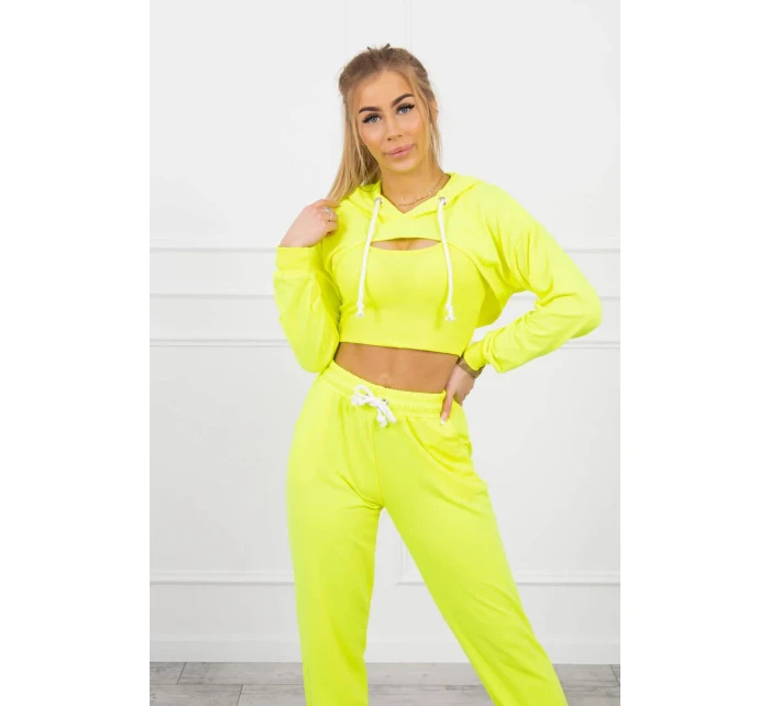 Bavlnená 3dielna sada žltá neónová Bavlnená 3dielna sada žltá neónová