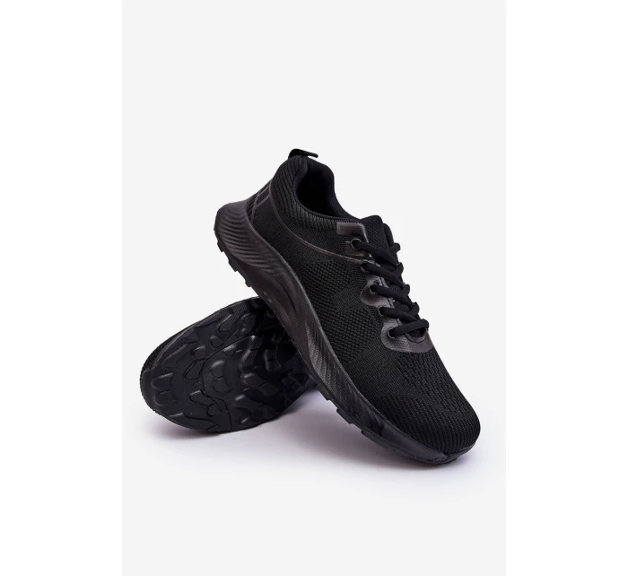 Klasyczne Męskie Sportowe Buty Sznurowane Czarne Jasper