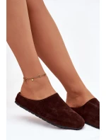 Dámské Pantofle Z Eko Čokoládové model 21788020 - Boto Dámské Pantofle Z Eko Čokoládové model 21788020 - Boto