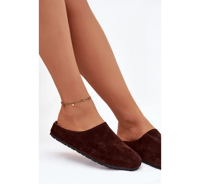 Dámské Pantofle Z Eko Čokoládové model 21788020 - Boto Dámské Pantofle Z Eko Čokoládové model 21788020 - Boto