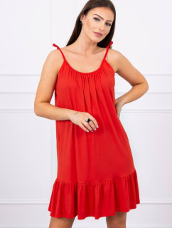 Červené šaty s tenkými ramienkami