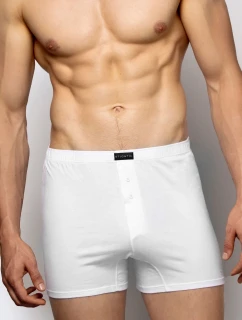 Pánske klasické boxerky s gombíkmi ATLANTIC - biele