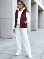 Dámská prošívaná vesta vínová Dstreet model 21990683 - FashionStreet