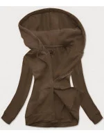 Dámska športová mikina v khaki farbe (W03-161)