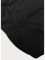 Dámska krátka čierna prechodná bunda s odnímateľnou kapucňou J Style (16M9088-392)