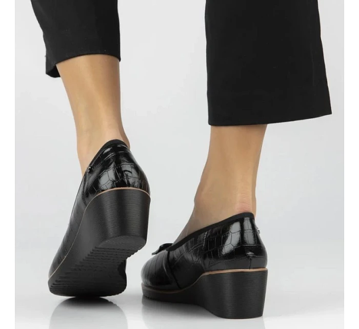 Skórzane  na czarne Filippo BK model 22087078 - Hikvision