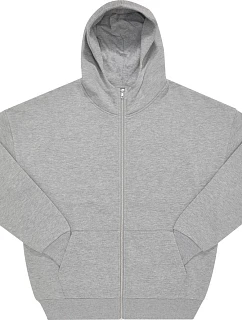 B&C Influence Zip Hood Ťažká mikina s kapucňou v oversize štýle 01.IZ03 športovo sivá