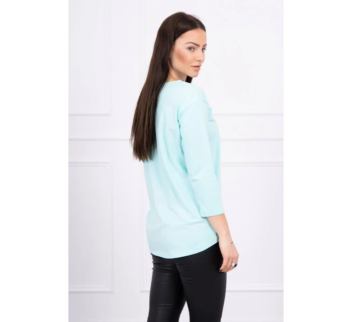 Halenka s grafikou 3D model 18744082 mint - K-Fashion