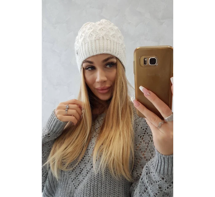 Fleecová čepice Roma model 18750243 bílá - K-Fashion