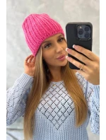 Dámská čepice Rebeka model 21798573 pink neon - K-Fashion Dámská čepice Rebeka model 21798573 pink neon - K-Fashion