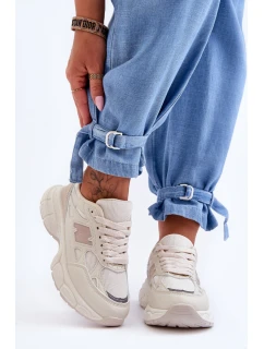 Modne Damskie Buty Sportowe Z Siateczką Beżowe Venice