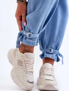 Modne Damskie Buty Sportowe Z Siateczką Beżowe Venice