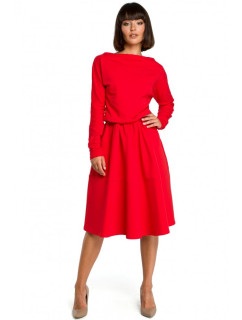 model 18001836 Midi šaty červené - BeWear