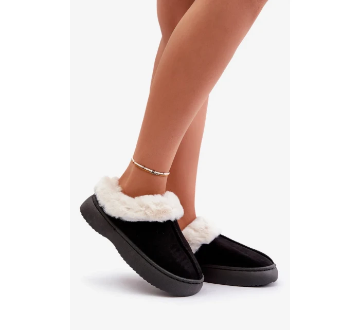 Dámske papuče s kožušinou Black Zinntia Dámske papuče s kožušinou Black Zinntia
