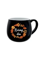 KRÁSNÝ DEN (PODZIM) - černý keramický hrníček 300 ml