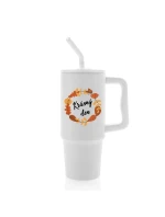 KRÁSNÝ DEN (PODZIM) - bílý cestovní termohrnek 900 ml