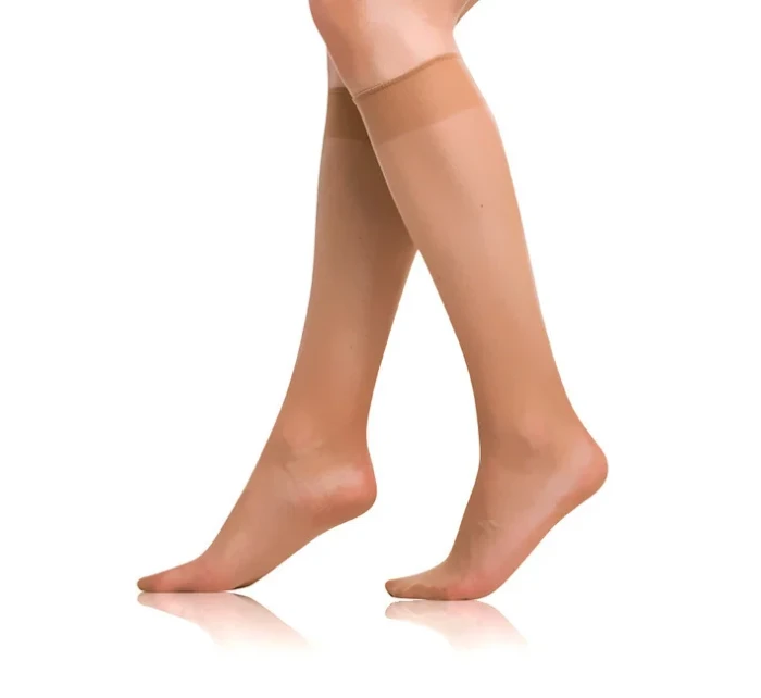 Dámske matné silonkové podkolienky DIE PASST KNEE-highs 20 DEN - Bellinda - almond