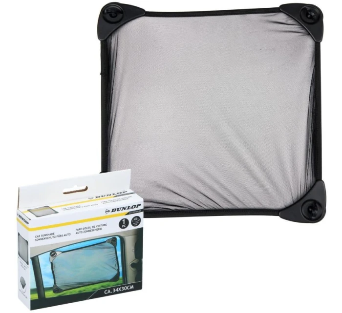 Slnečná clona so stierkami 34x30 cm 1 ks DUNLOP BLACK Slnečná clona so stierkami 34x30 cm 1 ks DUNLOP BLACK