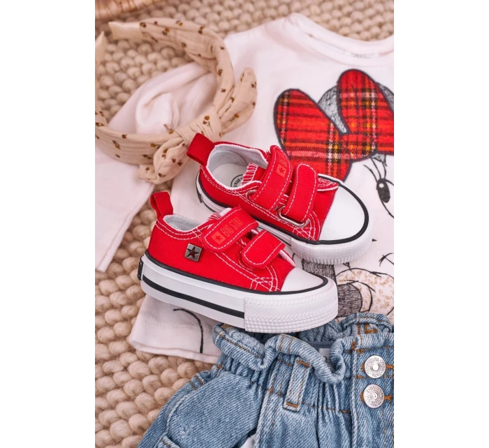 Dětské Tenisky Na Suchý Zip BIG STAR model 21545403 červené - Big Star Shoes Dětské Tenisky Na Suchý Zip BIG STAR model 21545403 červené - Big Star Shoes