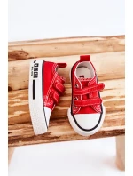 Dětské látkové tenisky se suchým zipem BIG STAR model 21594932 Červená - Big Star Shoes Dětské látkové tenisky se suchým zipem BIG STAR model 21594932 Červená - Big Star Shoes
