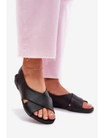 Zazoo 40407 Sandały Skórzane Damskie Czarne