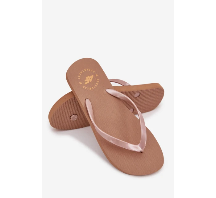 Damskie Japonki Klapki 4FMM00FFLIF018-82S Jasnobrązowe