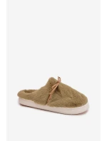 Kožešinové pantofle s zelené model 21772518 - Boto