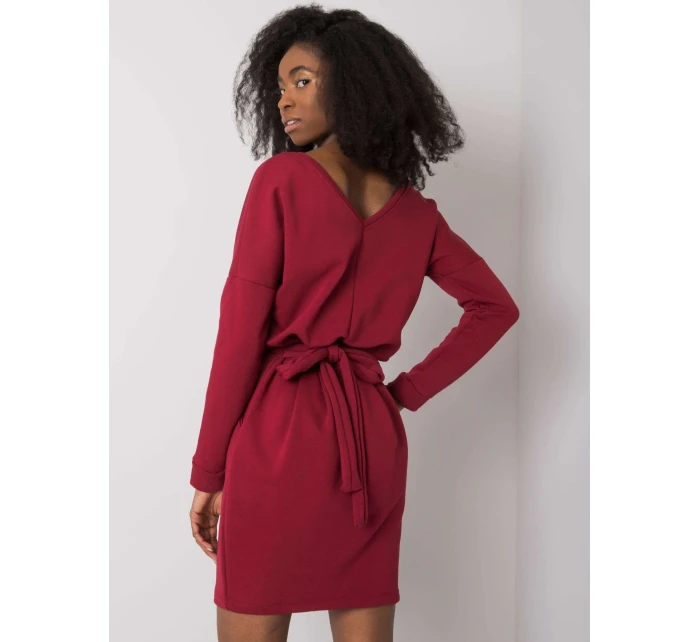 Šaty RV SK model 16732250 kaštanová - FPrice Šaty RV SK model 16732250 kaštanová - FPrice