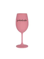 POHODINDA - ružový pohár na víno 350 ml