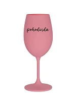 POHODINDA - ružový pohár na víno 350 ml