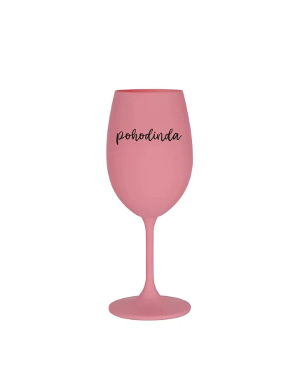 POHODINDA - ružový pohár na víno 350 ml