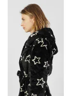 Dámsky župan krátky s kapucňou Hviezdy