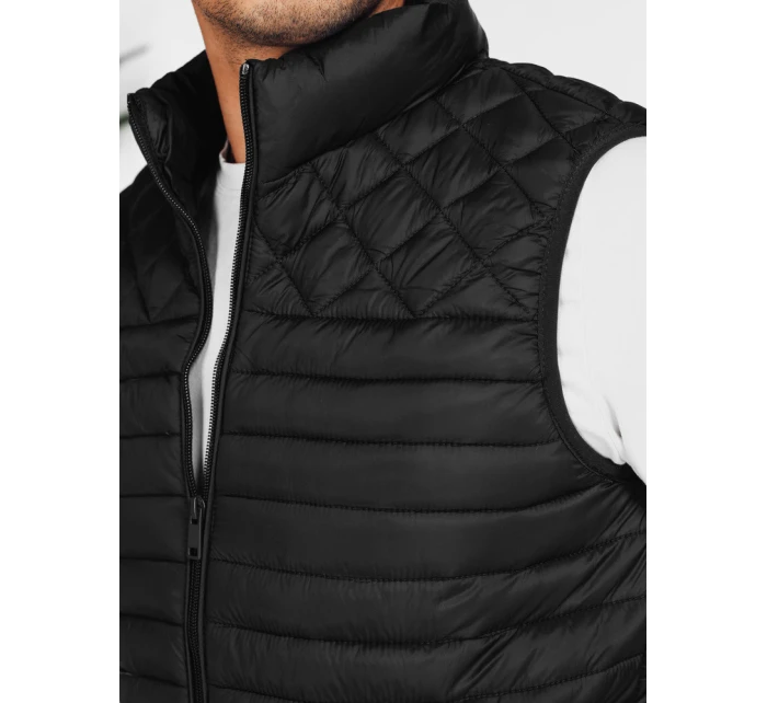 Pánska prešívaná vesta čierna Dstreet TX5076