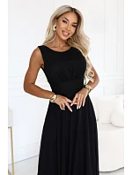 dlouhé maxi šaty s kulatým výstřihem – černé model 22294993 - numoco basic dlouhé maxi šaty s kulatým výstřihem – černé model 22294993 - numoco basic