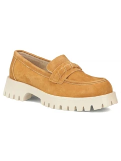 Dámske semišové kožené poltopánky lords camel Filippo DP7554