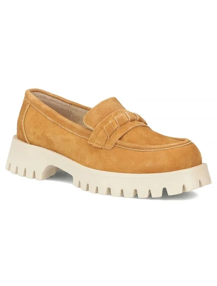Dámske semišové kožené poltopánky lords camel Filippo DP7554