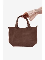 Kabelka z imitace semiše tmavě béžová Clarette