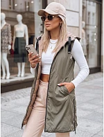 Dámská velbloudí oboustranná vesta Dstreet model 21970087 - FashionStreet