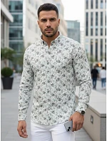 Pánské bílé tričko s květinami Dstreet model 21989313 - FashionStreet